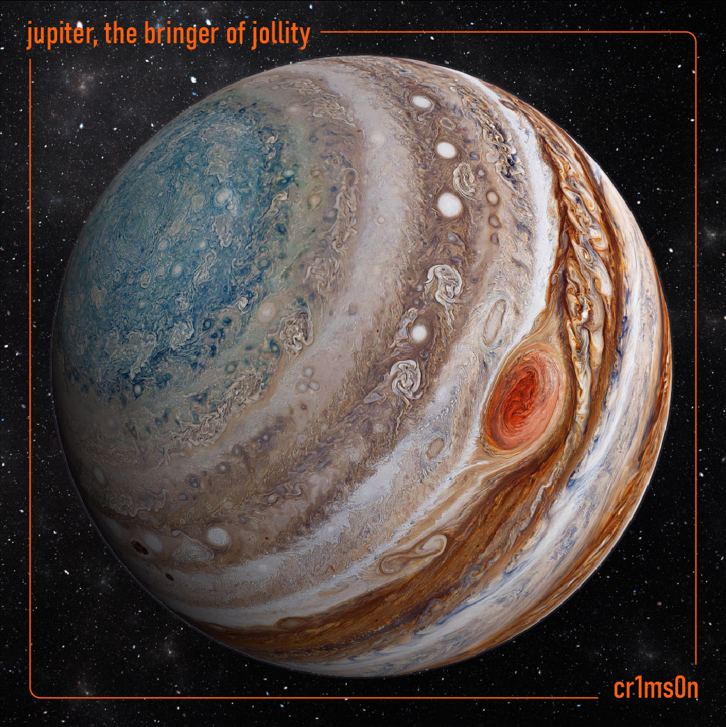 The planet Jupiter, named after Gust Holst's The Planets