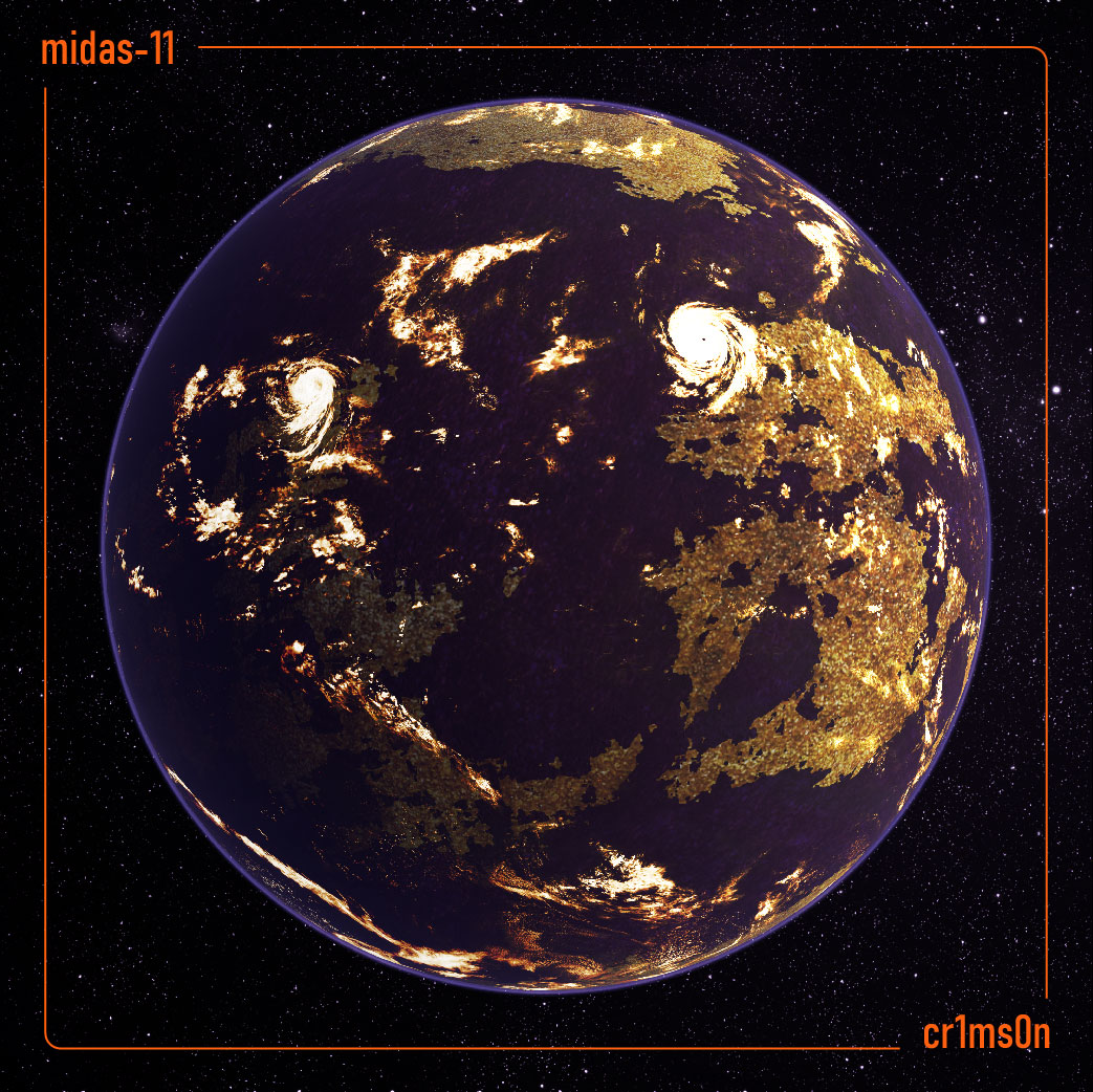 The fictional planet MIDAS-11